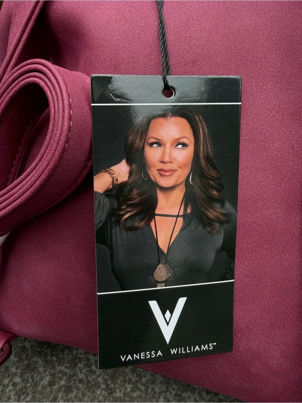 Vanessa Williams Merlot Mini Backpack NWT + Floral Boot Earrings
